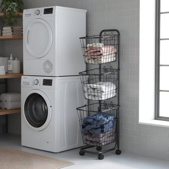 Three-Tier Square Laundry Basket